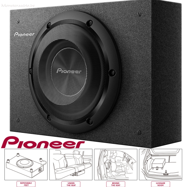 Pioneer TS-A2000LB 20cm 700 Watt Subwoofer im flachen Gehäuse TSA2000LB